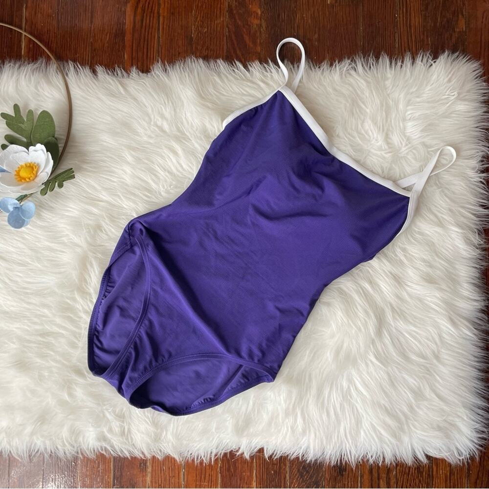 Croft & Barrow 90s Vibes Purple One Piece Swimsuit NWOT
